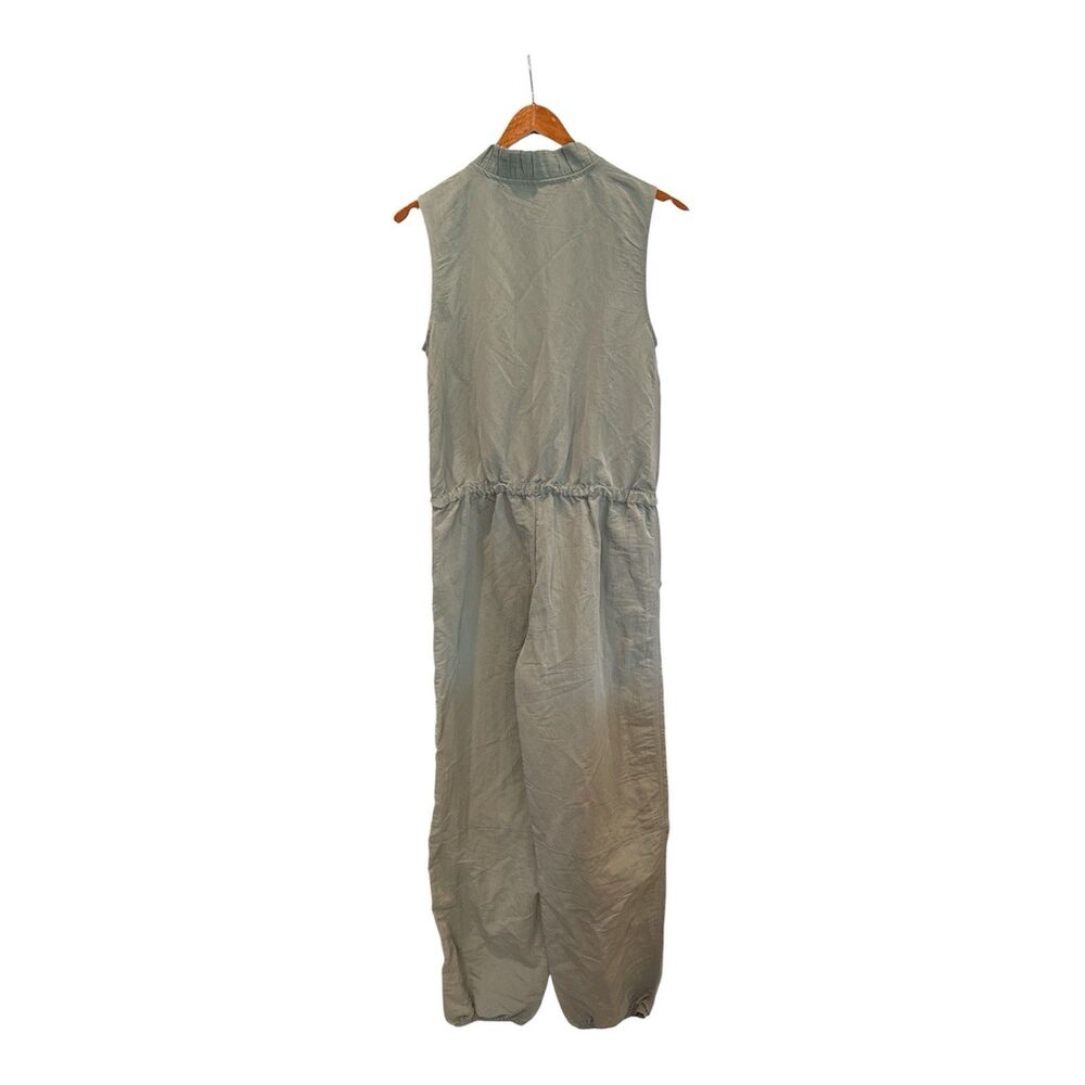 Athleta Girl Utility Woven Jumpsuit Zip Up Sleeveless Size 14 NWT Agave Green - Picture 2 of 10